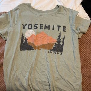 light green yosemite california shirt